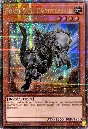 Image of Fossil Dyna Pachycephalo (Quarter Century Secret Rare) [RA03-EN195] Quarter Century Secret Rare