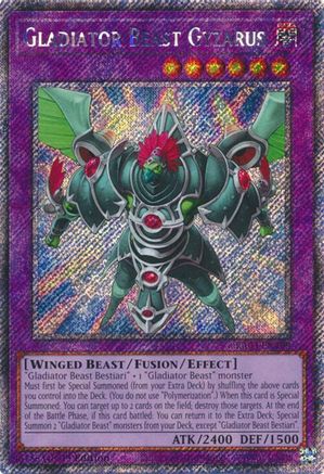 Image of Gladiator Beast Gyzarus (Platinum Secret Rare) [RA03-EN198] Platinum Secret Rare