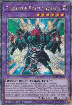 Image of Gladiator Beast Gyzarus (Quarter Century Secret Rare) [RA03-EN198] Quarter Century Secret Rare
