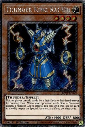 Image of Thunder King Rai-Oh (Platinum Secret Rare) [RA03-EN206] Platinum Secret Rare