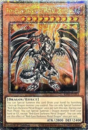 Image of Red-Eyes Darkness Metal Dragon (Quarter Century Secret Rare) [RA03-EN212] Quarter Century Secret Rare