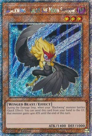 Image of Blackwing - Kalut the Moon Shadow (Platinum Secret Rare) [RA03-EN217] Platinum Secret Rare