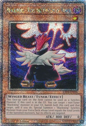 Image of Blackwing - Vayu the Emblem of Honor (Quarter Century Secret Rare) [RA03-EN224] Quarter Century Secret Rare