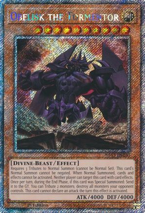 Image of Obelisk the Tormentor (Platinum Secret Rare) [RA03-EN230] Platinum Secret Rare