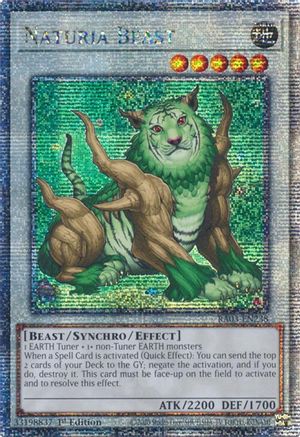 Image of Naturia Beast (Quarter Century Secret Rare) [RA03-EN238] Quarter Century Secret Rare