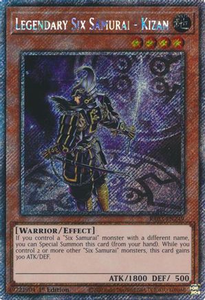 Image of Legendary Six Samurai - Kizan (Platinum Secret Rare) [RA03-EN249] Platinum Secret Rare