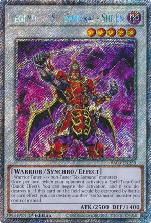Image of Legendary Six Samurai - Shi En (Platinum Secret Rare) [RA03-EN250] Platinum Secret Rare