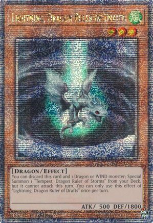 Image of Lightning, Dragon Ruler of Drafts (Quarter Century Secret Rare) [RA03-EN257] Quarter Century Secret Rare