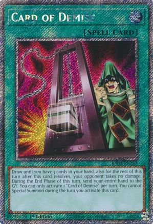 Image of Card of Demise (Platinum Secret Rare) [RA03-EN265] Platinum Secret Rare