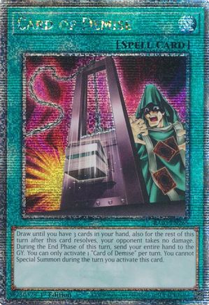 Image of Card of Demise (Quarter Century Secret Rare) [RA03-EN265] Quarter Century Secret Rare