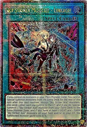 Image of Sky Striker Mobilize - Linkage! (Quarter Century Secret Rare) [RA03-EN274] Quarter Century Secret Rare