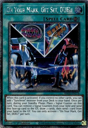 Image of On Your Mark, Get Set, DUEL! (Platinum Secret Rare) [RA03-EN276] Platinum Secret Rare