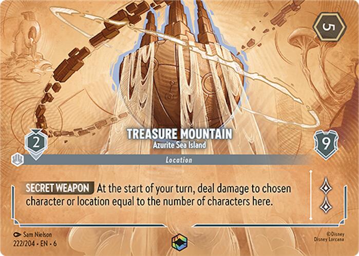 Image of Treasure Mountain - Azurite Sea Island (Enchanted) (222/204) [Azurite Sea]