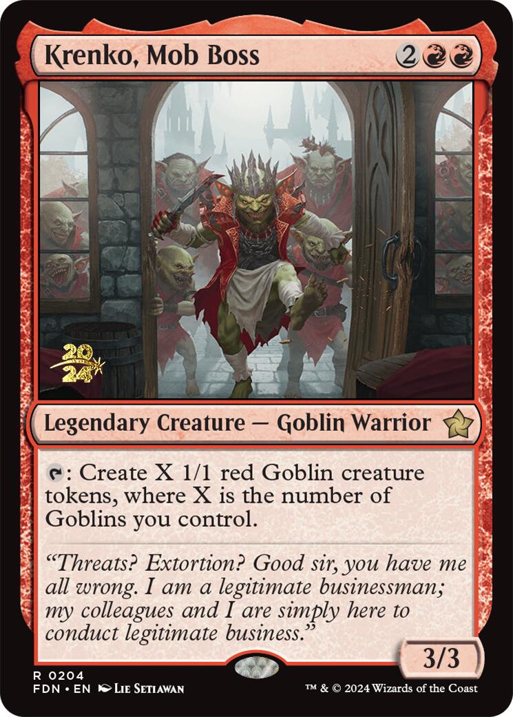 Image of Krenko, Mob Boss [Foundations Prerelease Promos]