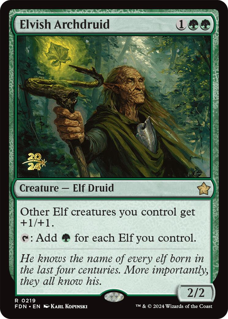 Image of Elvish Archdruid [Foundations Prerelease Promos]