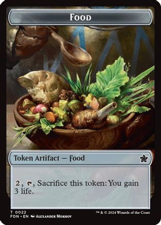 Image of Food // Treasure Double-Sided Token [Foundations Tokens]