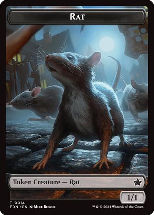 Image of Rat (0014) // Zombie Double-Sided Token [Foundations Tokens]