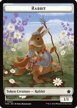 Image of Rabbit // Soldier Double-Sided Token [Foundations Tokens]