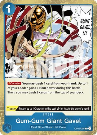 Image of Gum-Gum Giant Gavel (Jolly Roger Foil) [Premium Booster -The Best-]