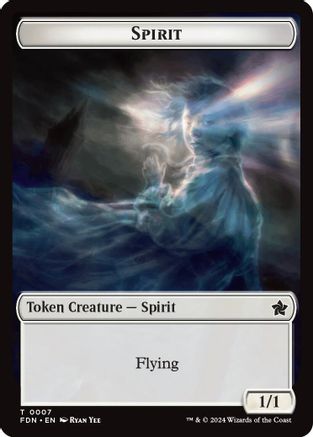 Image of Spirit // Cat (0001) Doubled-Sided Token [Foundations Tokens]