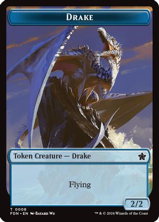 Image of Drake // Goblin Doubled-Sided Token [Foundations Tokens]