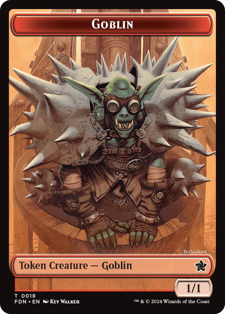Image of Goblin // Insect Doubled-Sided Token [Foundations Tokens]