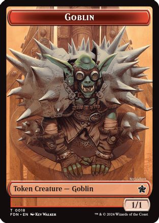 Image of Goblin // Zombie Doubled-Sided Token [Foundations Tokens]