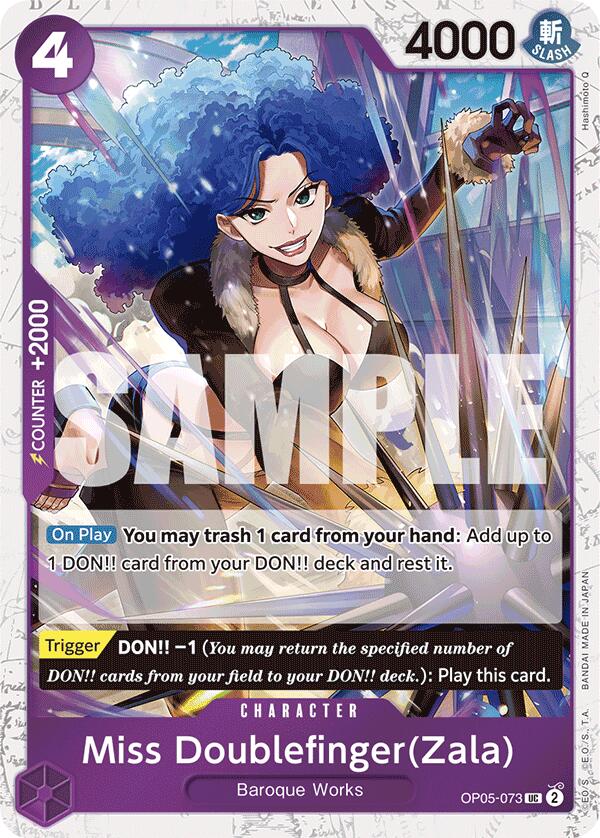 Image of Miss Doublefinger(Zala) (Jolly Roger Foil) [Premium Booster -The Best-]