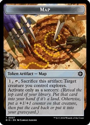 Image of Map // Plot Double-Sided Token [Outlaws of Thunder Junction: The Big Score Tokens]