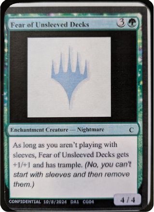 Image of Fear of Unsleeved Decks [Unknown Event]
