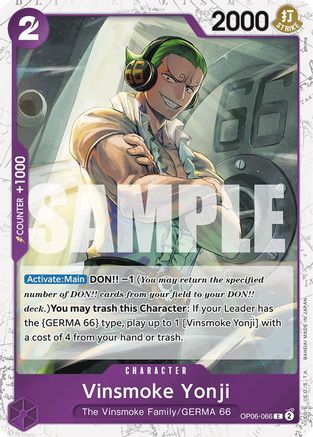 Image of Vinsmoke Yonji (OP06-066) (Jolly Roger Foil) [Premium Booster -The Best-]