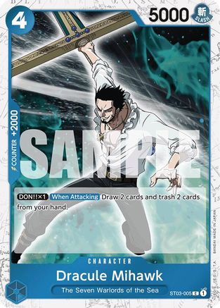 Image of Dracule Mihawk (ST03-005) (Jolly Roger Foil) [Premium Booster -The Best-]