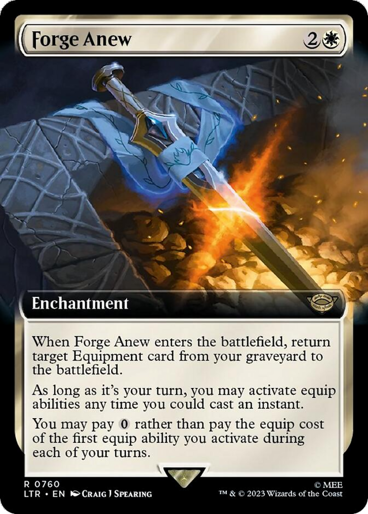 Image of Forge Anew (Extended Art) (Surge Foil) [The Lord of the Rings: Tales of Middle-Earth]