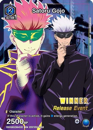 Image of Satoru Gojo (Release Event Winner) (UEPR/JJK-1-045) - UE03BT Jujutsu Kaisen Release Event Cards Foil