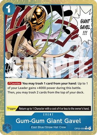 Image of Gum-Gum Giant Gavel (Textured Foil) [Premium Booster -The Best-]