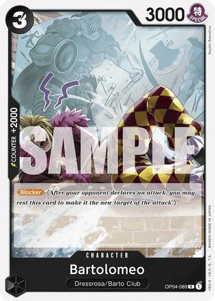 Image of Bartolomeo (OP04-089) (Reprint) [Premium Booster -The Best-]