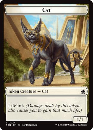 Image of Cat (0027) // Phyrexian Goblin Double-Sided Token [Foundations Tokens]