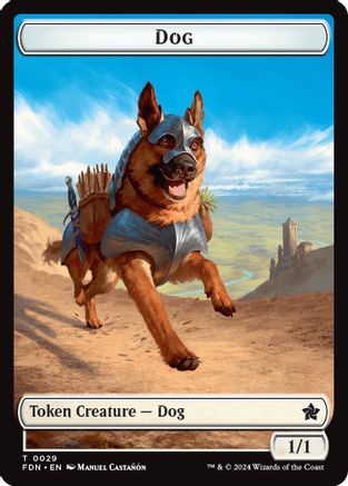Image of Dog // Beast (0033) Double-Sided Token [Foundations Tokens]