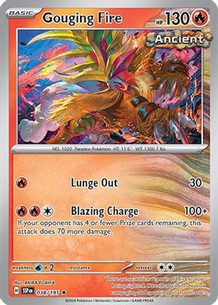 Image of Gouging Fire (038/191) (Deck Exclusives) [Scarlet & Violet: Surging Sparks]