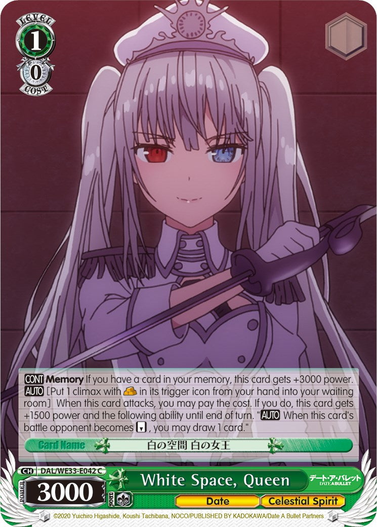 Image of White Space, Queen (DAL/WE33-E042 C) (Parallel Foil) [Date A Bullet]