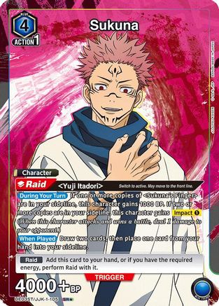 Image of Sukuna (SR*) (UE03ST/JJK-1-105) - UE03ST Jujutsu Kaisen Starter Deck Foil