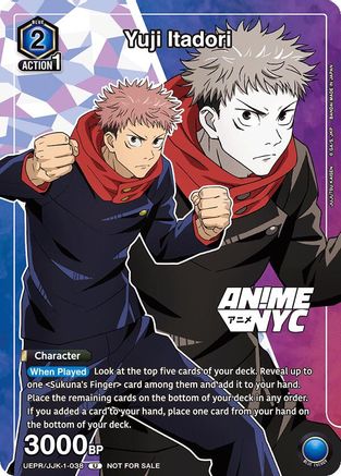 Image of Yuji Itadori (Anime NYC 2024) (UEPR/JJK-1-038) - Union Arena Promotion Cards Foil