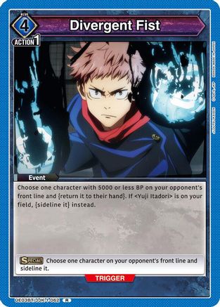 Image of Divergent Fist (UE03BT/JJK-1-062) - UE03BT Jujutsu Kaisen Foil