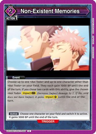 Image of Non-Existent Memories (UE03BT/JJK-1-097) - UE03BT Jujutsu Kaisen