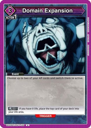 Image of Domain Expansion (100) (UE03BT/JJK-1-100) - UE03BT Jujutsu Kaisen
