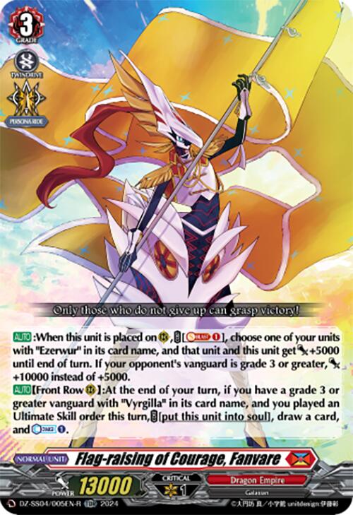Image of Flag-raising of Courage, Fanvare (Foil) (DZ-SS04/005EN-R) [Special Series Stardust Blade]