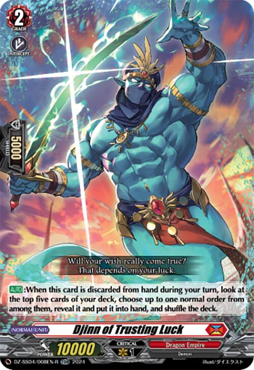 Image of Djinn of Trusting Luck (Foil) (DZ-SS04/008EN-R) [Special Series Stardust Blade]