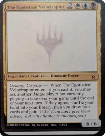 Image of The Egotistical Velociraptor [Mystery Booster 2 Playtest Cards]