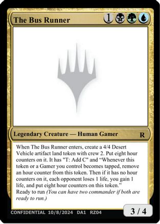 Image of The Bus Runner (UNK-) - Un-Known Event Playtest Cards