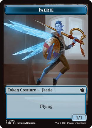 Image of Faerie // Zombie Double-Sided Token [Foundations Tokens]